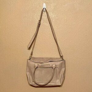Danielle Nicole Beige Shoulder Tote/satchel Purse Folding Magnet Top Closure